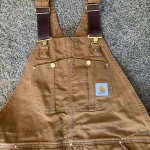 Tall Carhartt Men’s Bib Overalls, Quilt Lined Size 36 x 34 (UC)